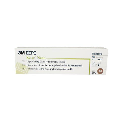 3M ESPE 3304A3 Ketac Nano Light Curing Glass Ionomer Restorative Clicker A3 12 Gm 3M ESPE 3304A3 Ketac Nano Light Curing Glass Ionomer Restorative Clicker A3 12 Gm